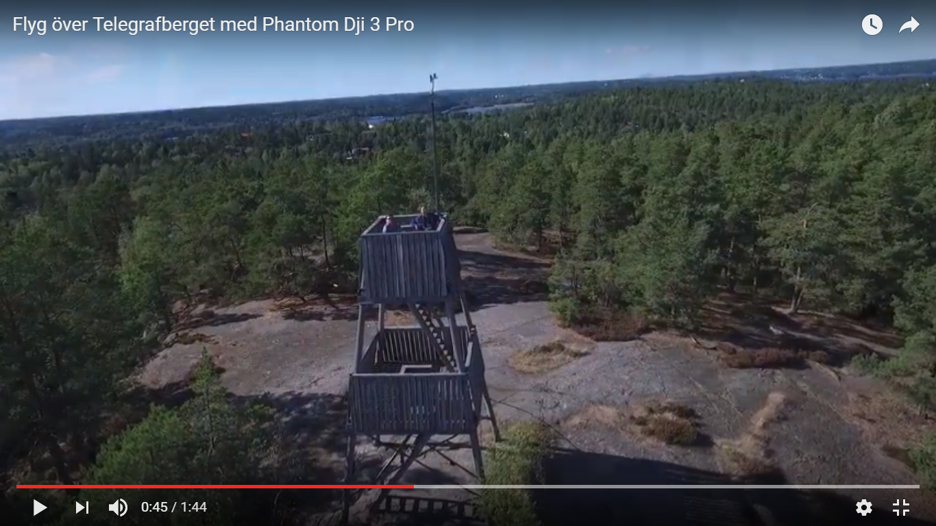 Flyg över Telegrafberget med Phantom Dji 3 Pro.
